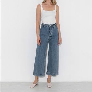 JESSE KAMM SAILOR JEANS IN COWBOY DENIM SZ 8- $325